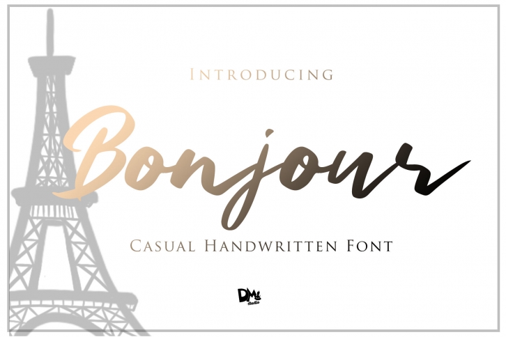 Bonjour - Casual Handwritten Font Font Download