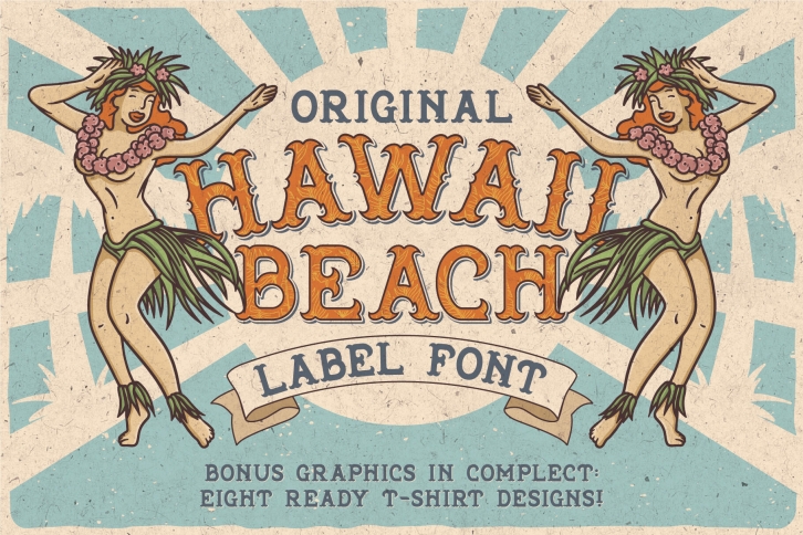 Hawaii Beach. Font &amp;amp; T-shirts Font Download