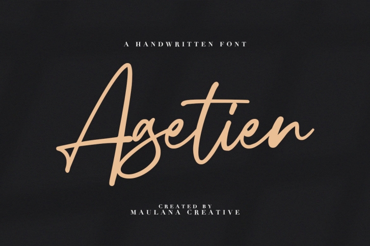 Agetien - Handwritten Font Font Download