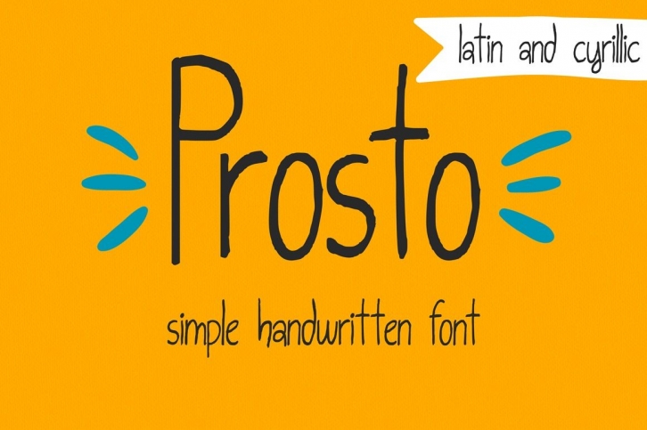 Prosto (Latin+Cyrillic)-simple font Font Download