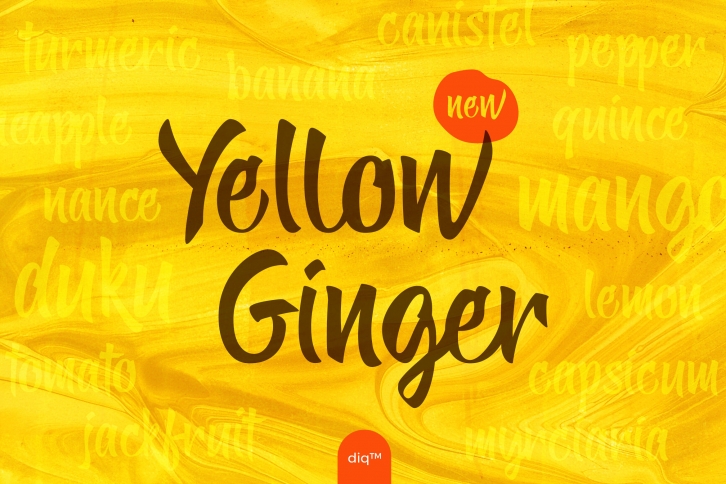Yellow Ginger Font Font Download
