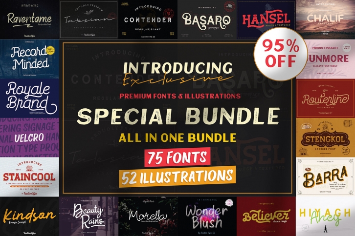 The Special Bundle - 95% Entire Shop Font Download