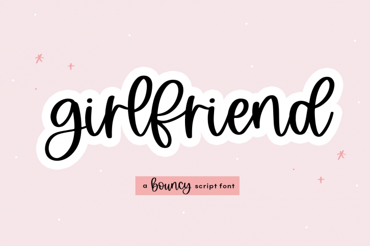 Girlfriend - A Bouncy Handwritten Script Font Font Download