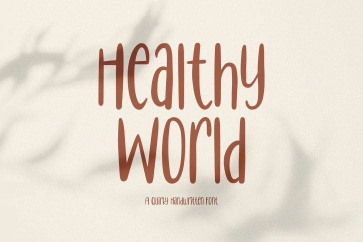 Healthy World // Handwritten Font Font Download