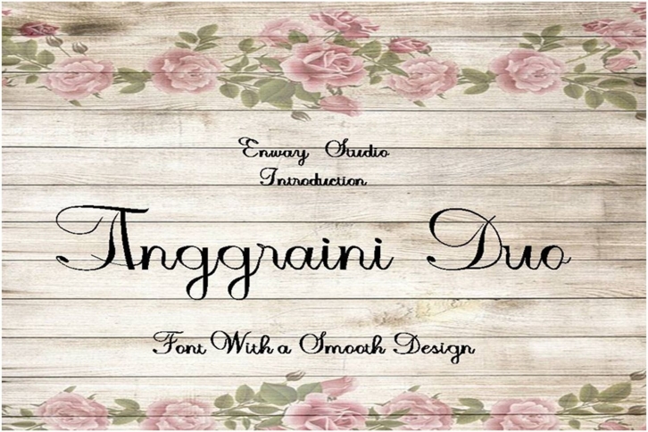 Anggraini Duo Script Font Font Download