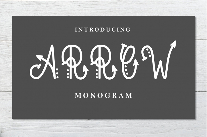 Arrow Monogram Font Download