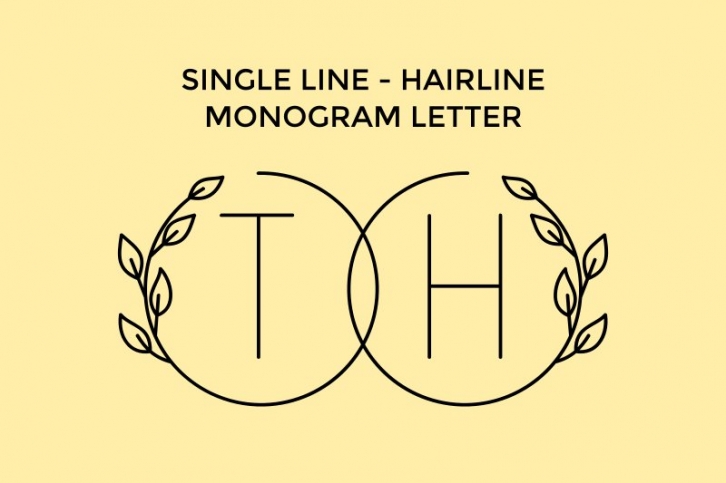 Circleline - Monogram Single Line - Hair Line Font Font Download