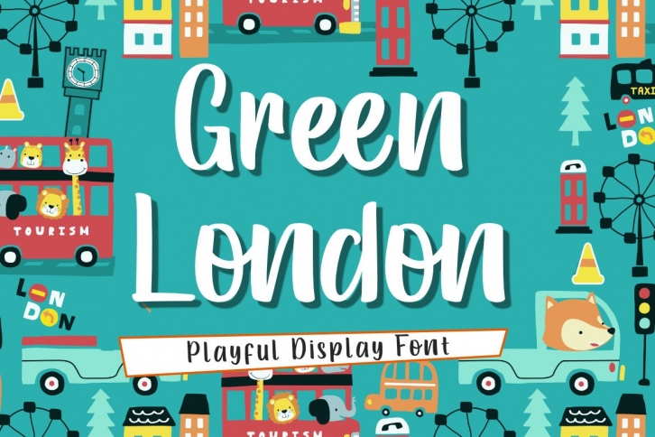 Green London | A Playful handwritten Font Font Download