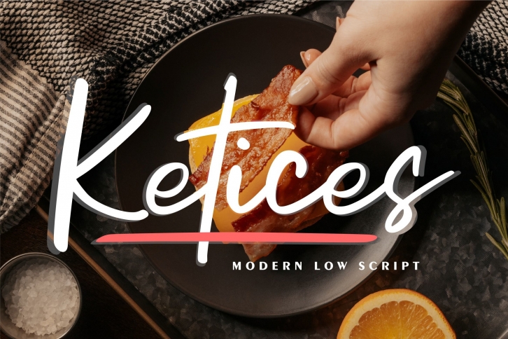 Ketices | Modern Low Script Font Font Download