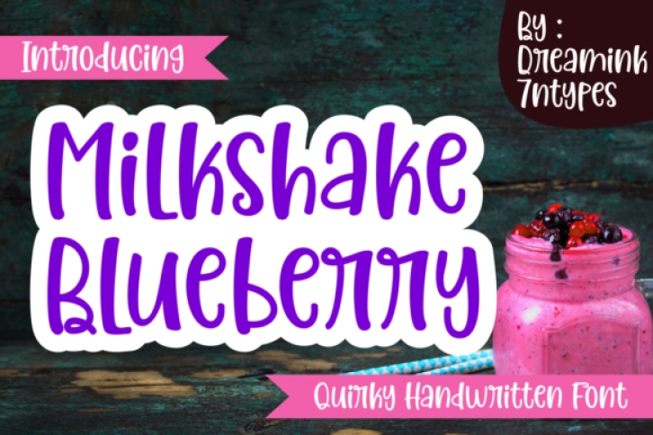 Milkshake Blueberry Font Download