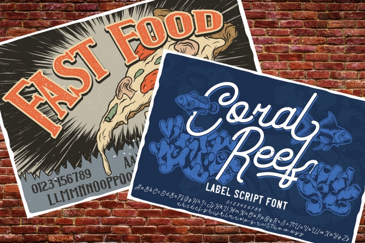Fast Food + Coral Reef fonts Font Download