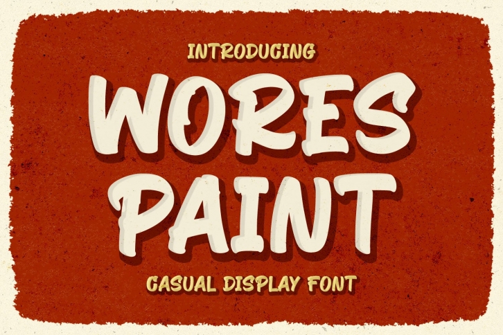 Retro Display Font - Wores Paint Font Download