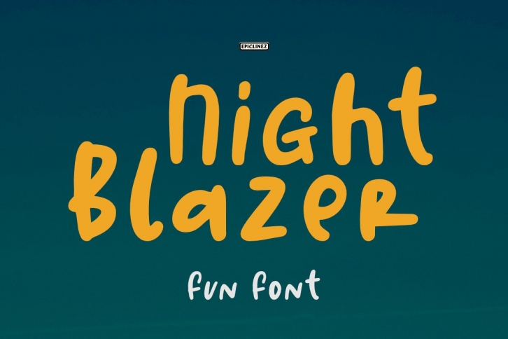 Night Blazer | a Fun Font Font Download