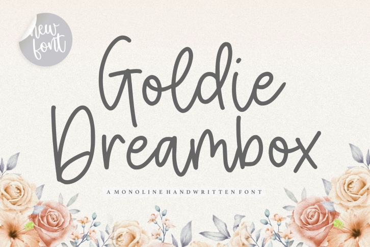 Goldie Dreambox Monoline Handwritten Font Font Download