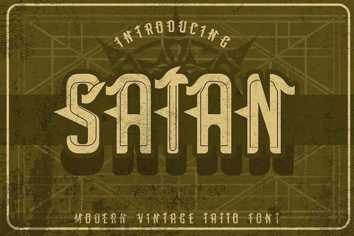 Satan - Modern Tattoo Font Font Download