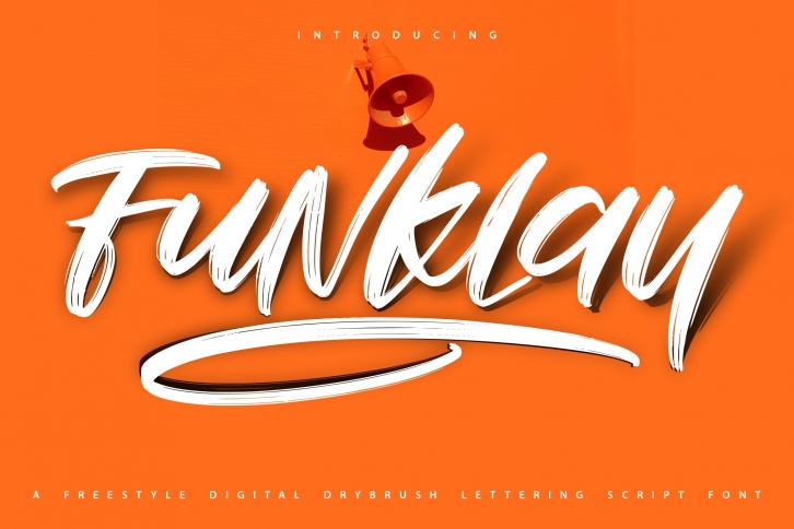Funklay | Drybrush Lettering Script Font Font Download