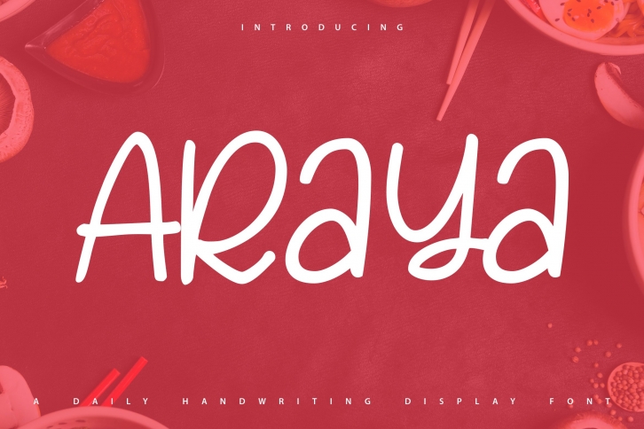 Araya | Daily Handwriting Display Font Font Download