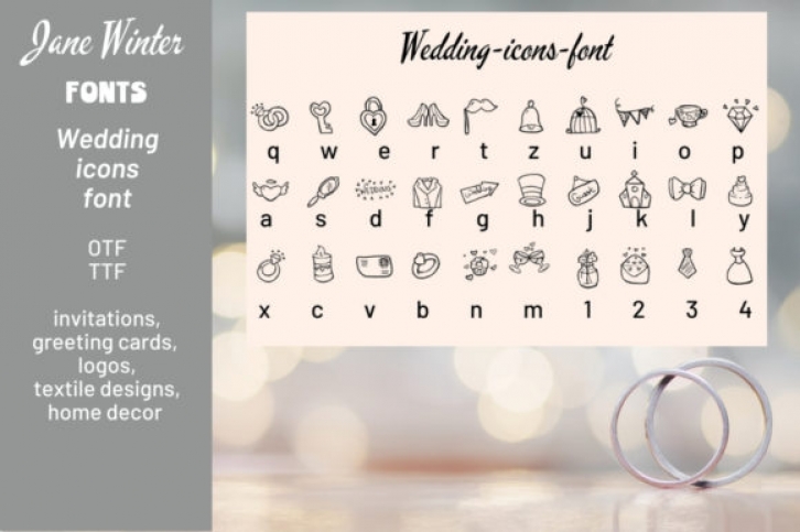 Wedding Icons Font Download