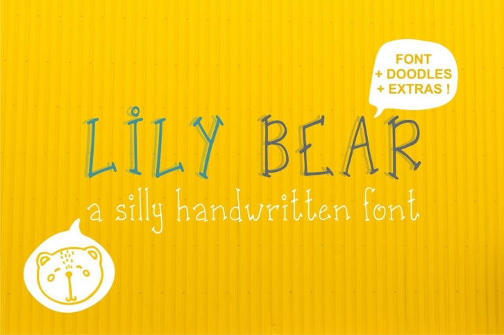 Lily Bear font + Funny doodles Font Download