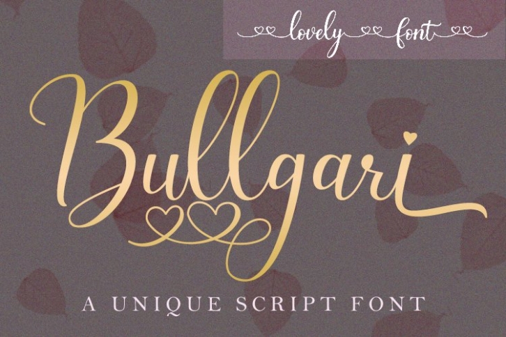 Bullgari a lovely script font Font Download