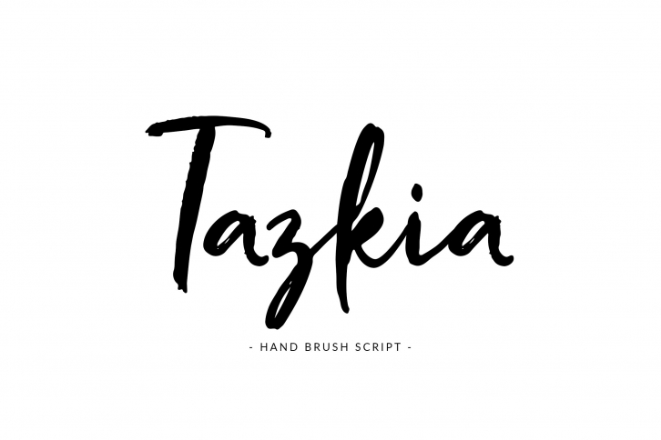 Tazkia - Handwritten Brush Font Font Download