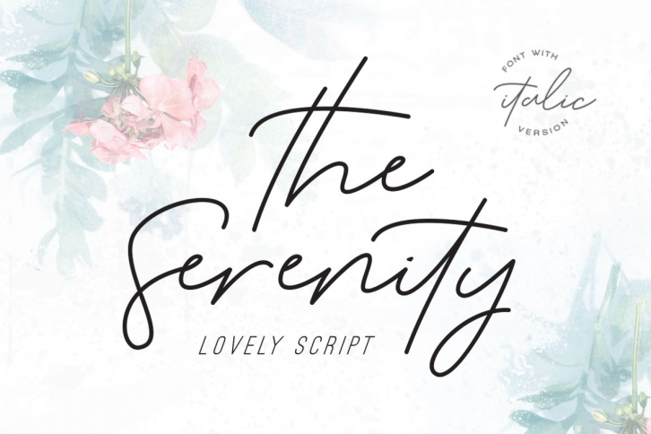 The Serenity - Lovely Script Font Download