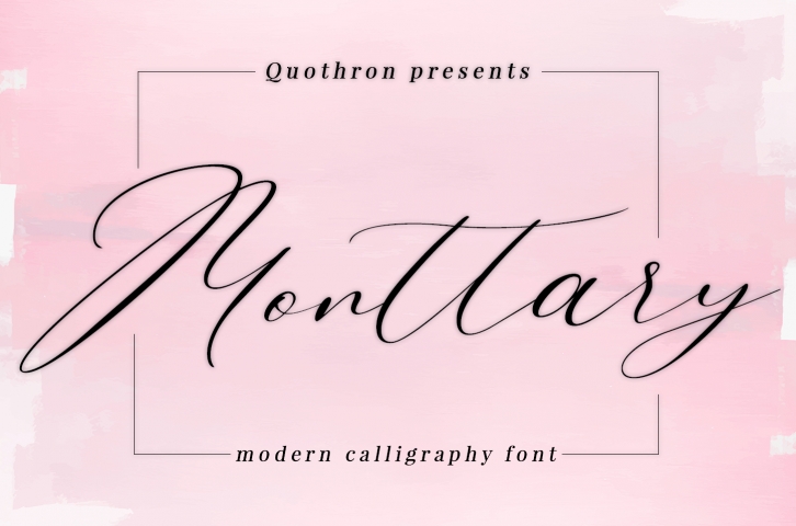 Monttary - modern calligraphy font Font Download