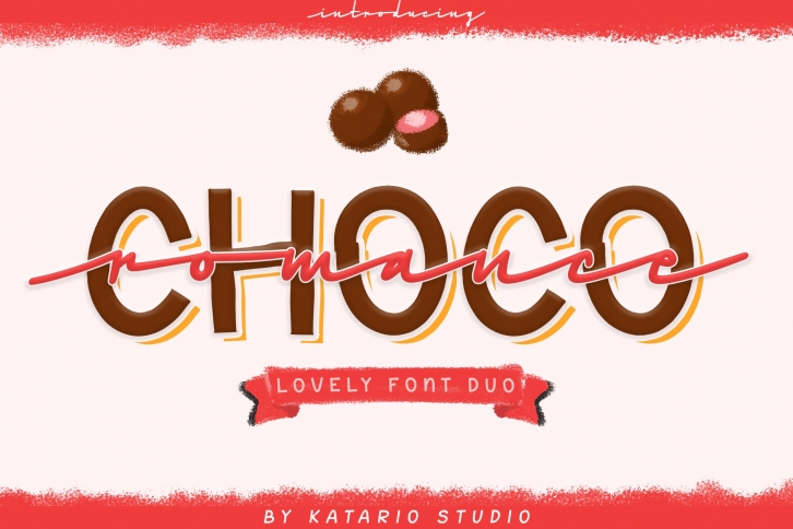Choco Romance | Lovely Font Duo Font Download