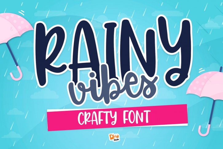 Rainy Vibes - Crafty Handwritten Font Font Download