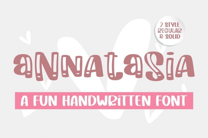 Annatasia - a fun handritten font Font Download