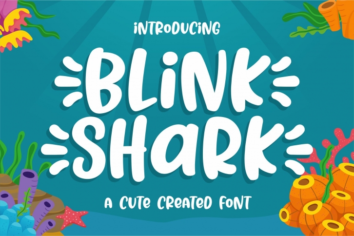 Blink Shark - Cute Created Font Font Download
