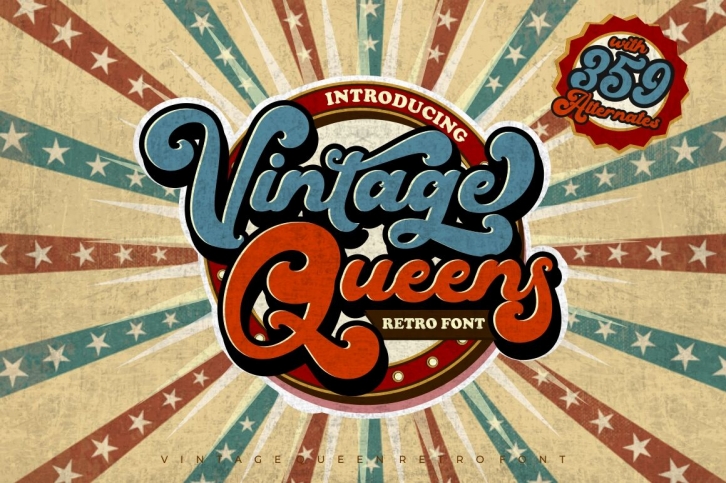 Vintage Queens - Retro Bold Script Font Download