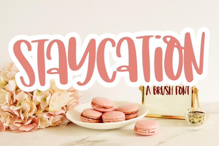 Staycation - A Tall Hand Lettered Font Font Download