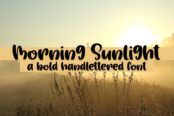 Morning Sunlight - A Bold Hand lettered Font Font Download