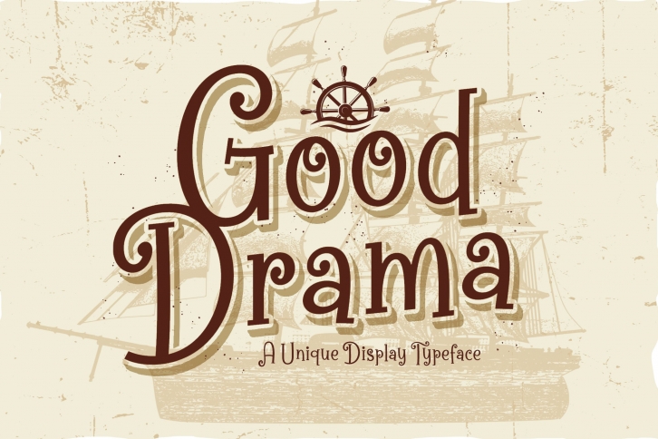 Good Drama - A Unique Display Typeface Font Download