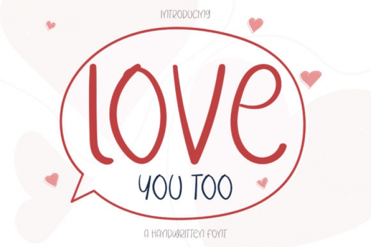 Love You Too Font Download