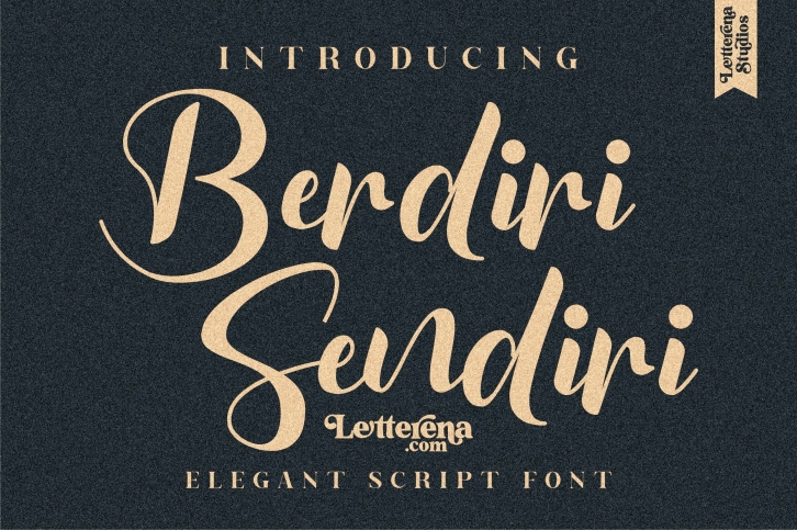 Berdiri Sendiri - Elegant Script Font Font Download