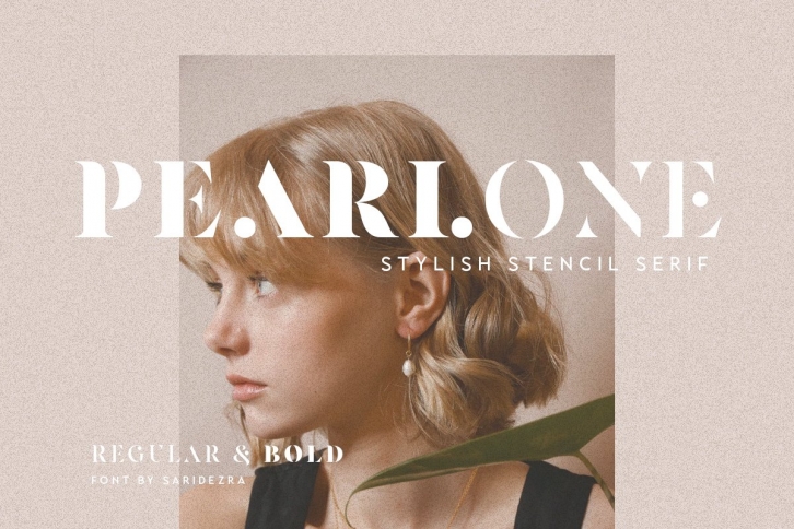 Pearlone - Stylish Stencil Serif Font Download