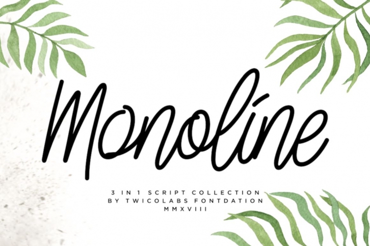 3 in 1 Monoline Script Font Font Download