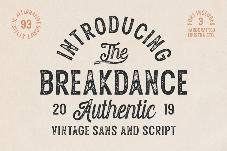 Breakdance Vintage Font Duo Font Download