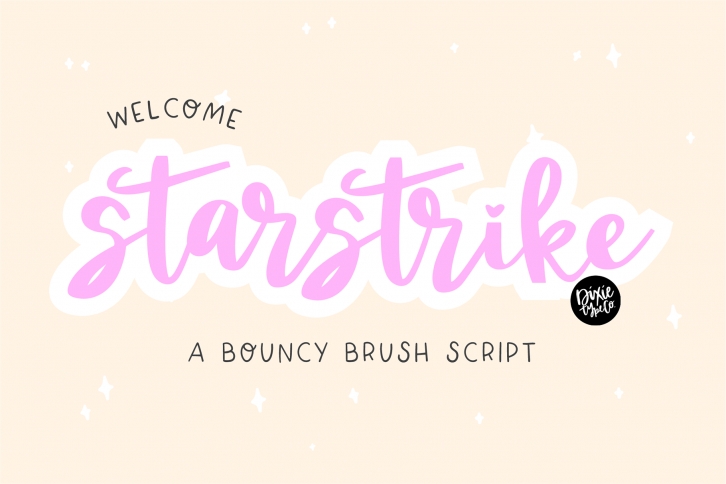 STARSTRIKE a Bold Bouncy Script Font Font Download