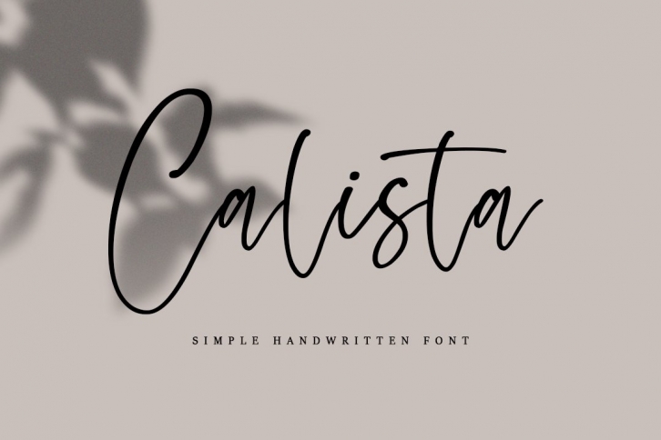 Calista - Simple Handwritten Font Font Download