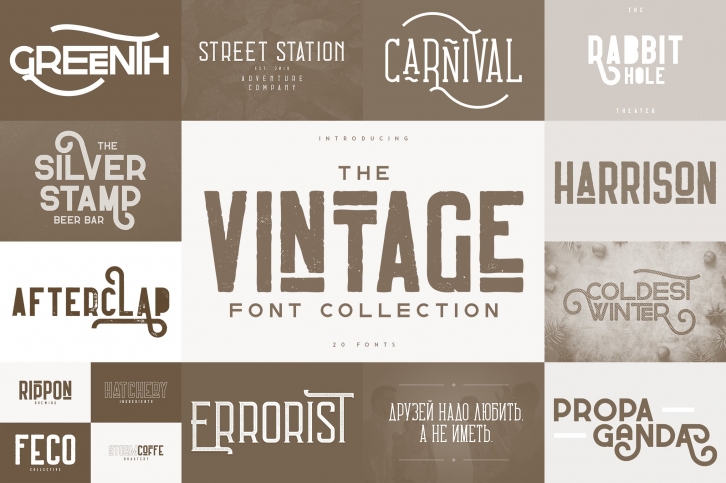 The Vintage Font Collection Font Download