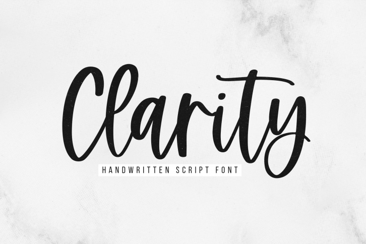 Clarity - A Handwritten Script Font Font Download