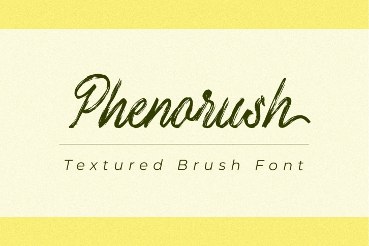 Phenorush - Textured Brush Font Font Download