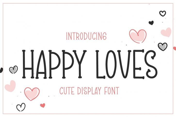Happy Loves - Cute Display Font Font Download