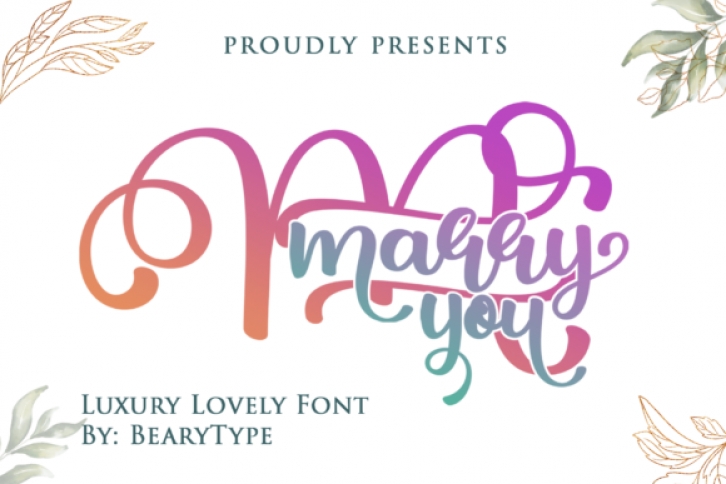 Marry You Font Download