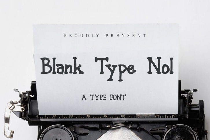 Blank Type Nol - Typewriter Font Font Download