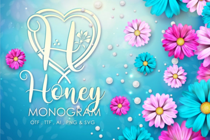Honey Monogram Font Download