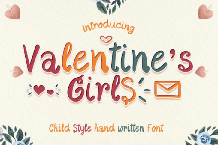 Valentine's Girls Font Download